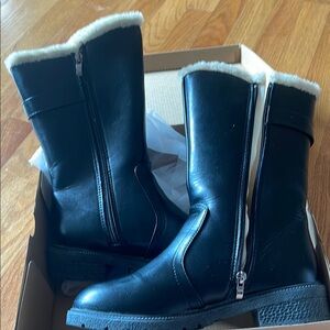 Black Faux Fur Lined Boots